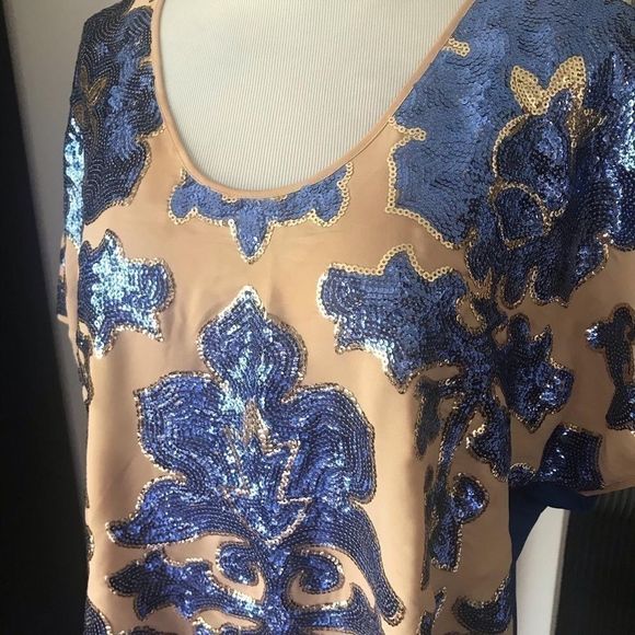 Tracy Reese for Target sequin shirt sleeve blouse - Picture 3 of 7